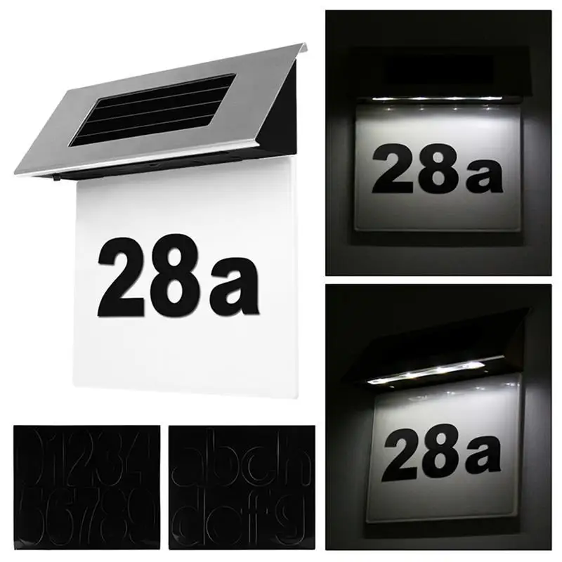 Lemonbest Stainless Steel Solar Powered LED House Number Lamp Outdoor Door Outdoor Wall Sign Light Sensor Automatic Switch
Lemonbest Stainless Steel Solar Powered LED House Number Lamp Outdoor Door Outdoor Wall Sign Light Sensor Automatic Switch