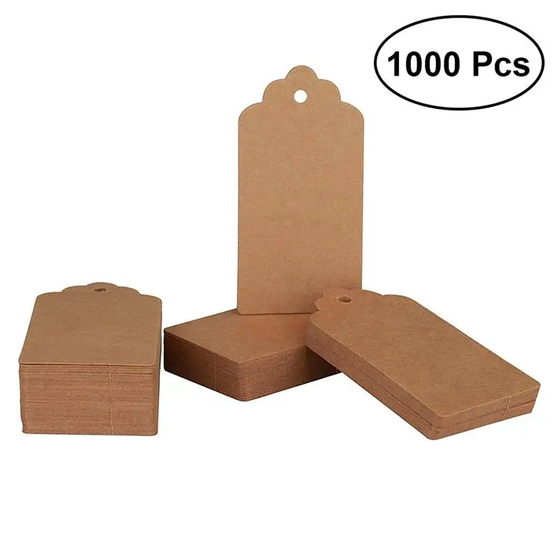 1000 Pcs Rectangular Kraft Paper Plain Price Tag Label Name Tag Hang Tag Gift Tag for Clothing Baking Food Shipping Organization
1000 Pcs Rectangular Kraft Paper Plain Price Tag Label Name Tag Hang Tag Gift Tag for Clothing Baking Food Shipping Organization