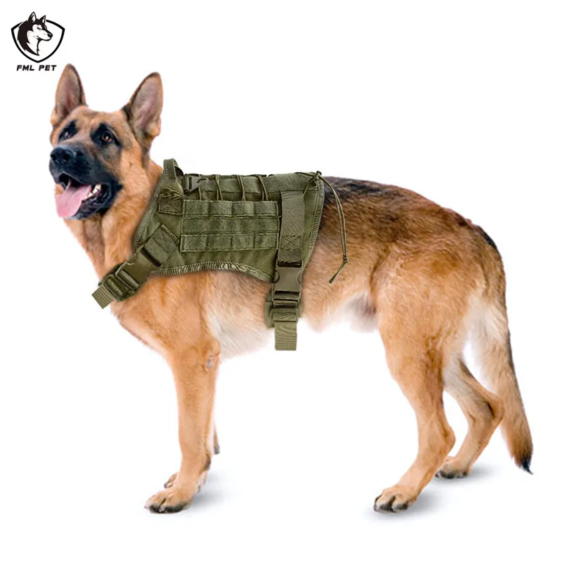 FML Pet Harnesses Nylon Military Tactical Dog Harness for Medium Large Dogs German Shepherd Working Dog Vest Outdoor Training
FML Pet Harnesses Nylon Military Tactical Dog Harness for Medium Large Dogs German Shepherd Working Dog Vest Outdoor Training