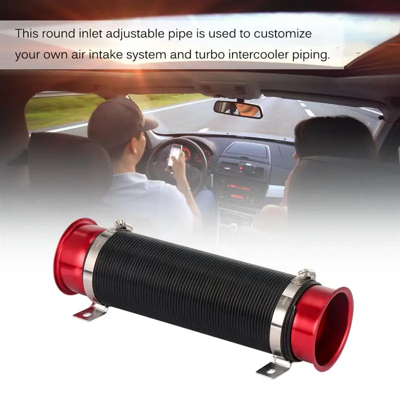 

Igh Quality Car Air Intake Pipe 76mm/3 Adjustable Extendable 360 Degree Flexible Car Air Intake Piping Turbo Duct Inlet Hose