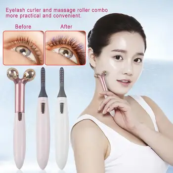 2 In 1 Electric Portable Heated Eyelash Curler 3D Face Slimming Massage Roller Eye Lashes Curling Tool Facial Beauty Tools
2 In 1 Electric Portable Heated Eyelash Curler 3D Face Slimming Massage Roller Eye Lashes Curling Tool Facial Beauty Tools