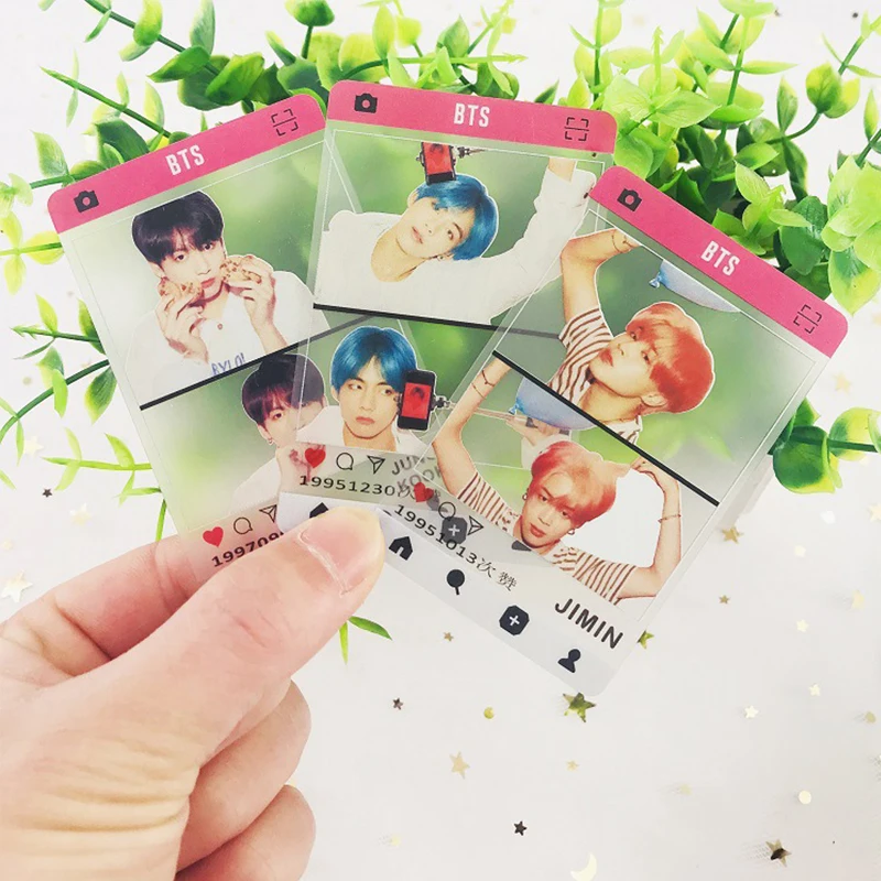 

SGDOLL 2019 Kpop BTS Bangtan Boys Muster PVC Transparent Cards Ins Screenshot Jungkook Suga RM Jimin Jhope Jin V Photo Cards New