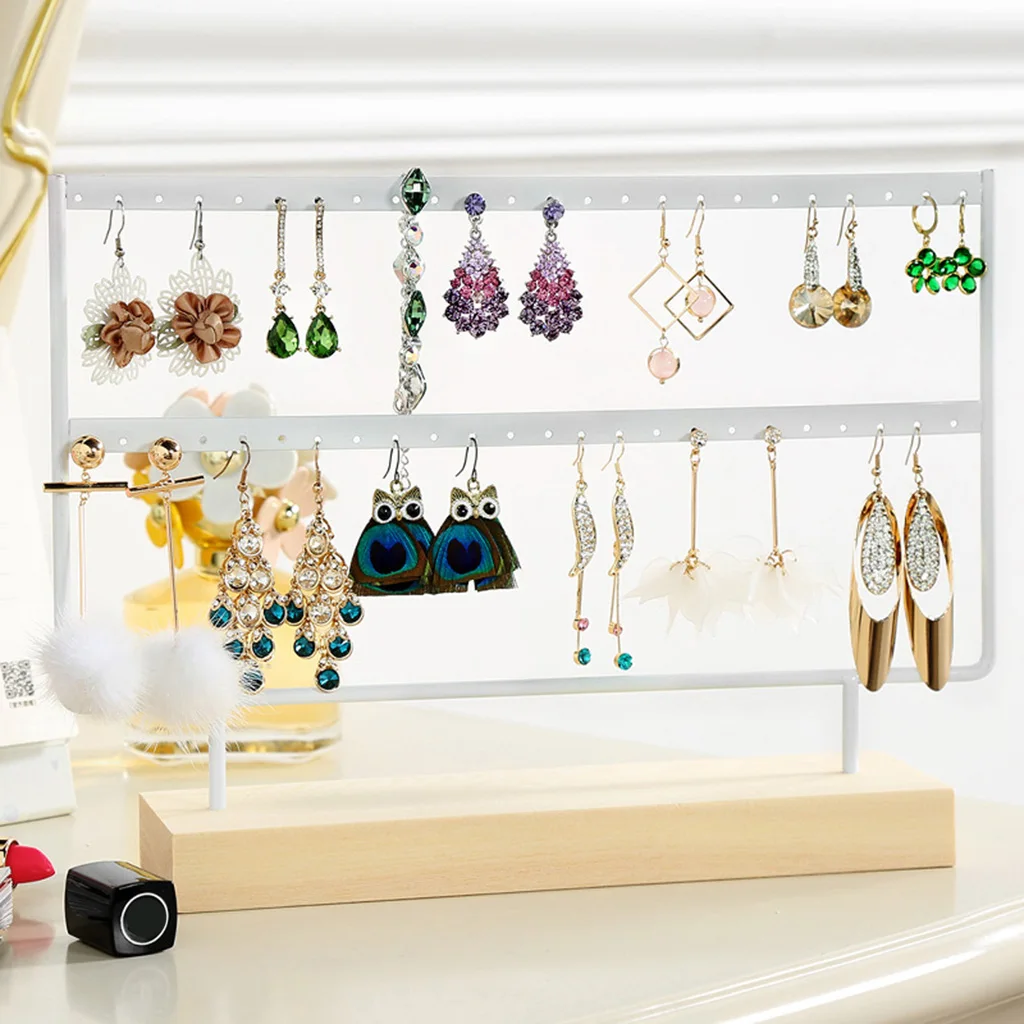 2 pcs 24/44 Holes Small Large Wooden Stand Rack Holder for Earring Necklace Jewelry Display Showcase jewelry display Jewelry Too
2 pcs 24/44 Holes Small Large Wooden Stand Rack Holder for Earring Necklace Jewelry Display Showcase jewelry display Jewelry Too
