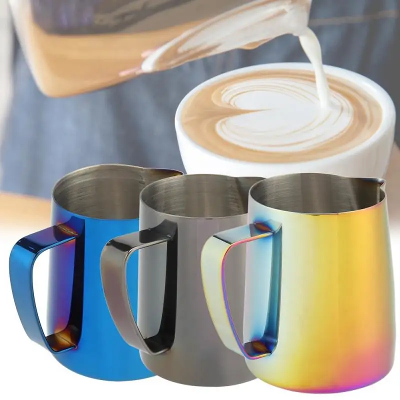 350mL Stainless Steel Coffee Cup Mug Beautiful Milk Frothing Pitcher for Latte milk Jugs
350mL Stainless Steel Coffee Cup Mug Beautiful Milk Frothing Pitcher for Latte milk Jugs