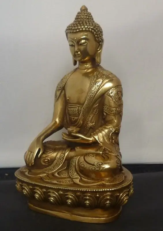 Тибетская тибетская буддийская Бронзовая статуя Будды Шакьямуни|statues buddha|statue