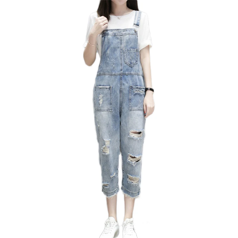 Spring Summer Women Denim Jumpsuits Pants Loose Casual Ripped Hole Denim Overalls Female Washed Jeans Jumpsuit Rompers
Spring Summer Women Denim Jumpsuits Pants Loose Casual Ripped Hole Denim Overalls Female Washed Jeans Jumpsuit Rompers