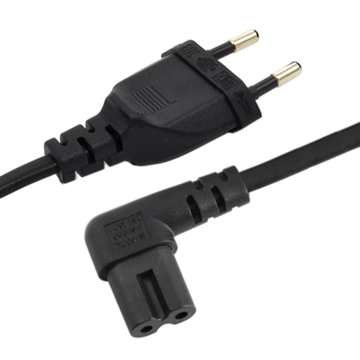 Europe 2pin Male to 90 Degree Right Angled IEC 320 C7 Power Supply Cord cable 1.0m
Europe 2pin Male to 90 Degree Right Angled IEC 320 C7 Power Supply Cord cable 1.0m