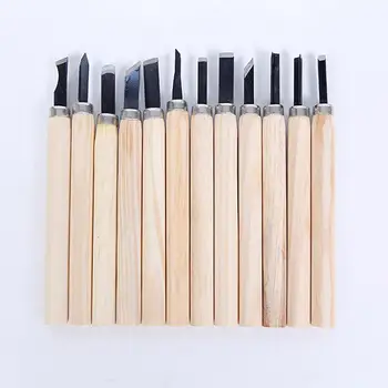 

6/10/12 pcs/set woodworking DIY Tools Hand Wood Carving Chisels Blade Tool work Basic detailed Woodcut Working Clay Wax