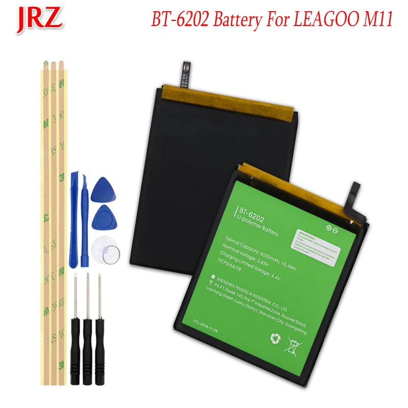 4000mAh BT-6202 Battery For LEAGOO M11 Mobile Phone High Quality Replacement Batteries Bateria For LEAGOO M11 with Tools Set
4000mAh BT-6202 Battery For LEAGOO M11 Mobile Phone High Quality Replacement Batteries Bateria For LEAGOO M11 with Tools Set