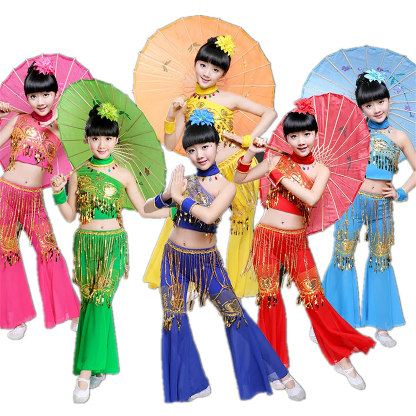 Traditional Chinese Folk Dance Costume for Girls Ancient Peacock Festival Outfit Hanfu Dress Stage Performance Clothing Pant Set
Traditional Chinese Folk Dance Costume for Girls Ancient Peacock Festival Outfit Hanfu Dress Stage Performance Clothing Pant Set