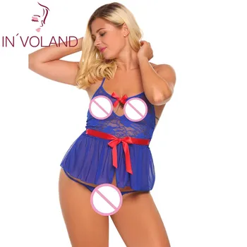 IN'VOLAND Plus Size Women Sexy Lingerie Dress M-3XL Hot Erotic Babydoll Keyhole Chemises Mesh Lace Lingerie Nightwear G-string 
IN'VOLAND Plus Size Women Sexy Lingerie Dress M-3XL Hot Erotic Babydoll Keyhole Chemises Mesh Lace Lingerie Nightwear G-string