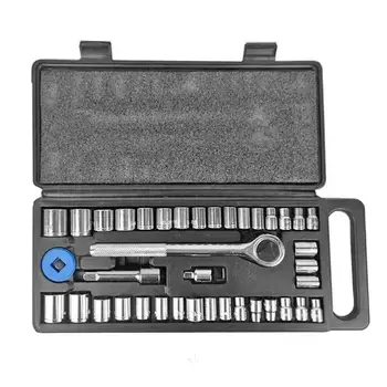 

40pcs Mechanics Socket Wrench Set Sleeve Spanner Extension Bar Metric British Combination Tool Kit Automobile Repair Tools
