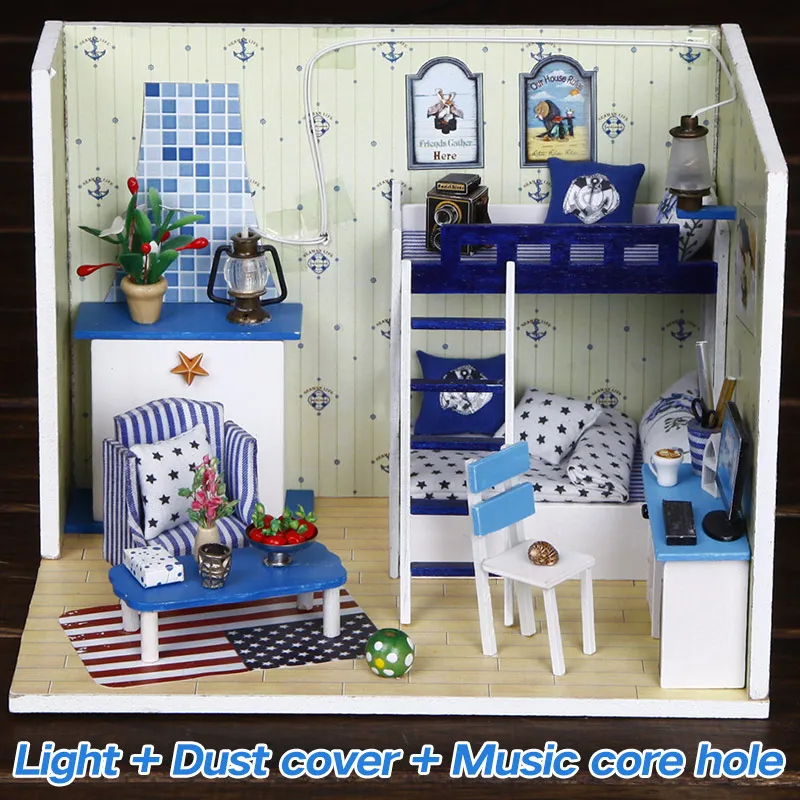 DIY Wooden House Miniaturas with Furniture DIY Miniature House Deep Star Dream Dollhouse Toys for Children Birthday Gift
DIY Wooden House Miniaturas with Furniture DIY Miniature House Deep Star Dream Dollhouse Toys for Children Birthday Gift