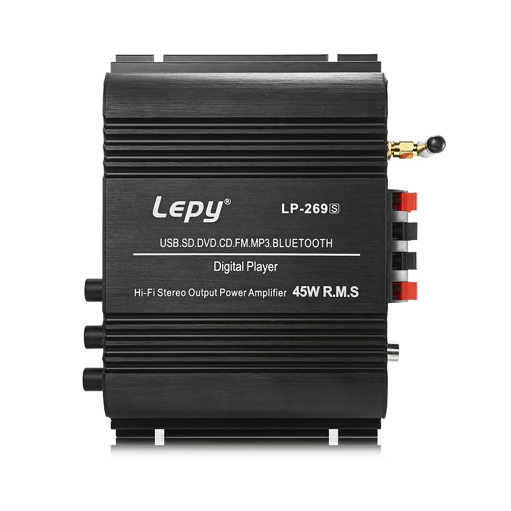 Lepy LP-269S Bluetooth Car Amplifier 2-Channel HiFi Stereo Audio Support SD USB FM Remote Control US PLUG
Lepy LP-269S Bluetooth Car Amplifier 2-Channel HiFi Stereo Audio Support SD USB FM Remote Control US PLUG