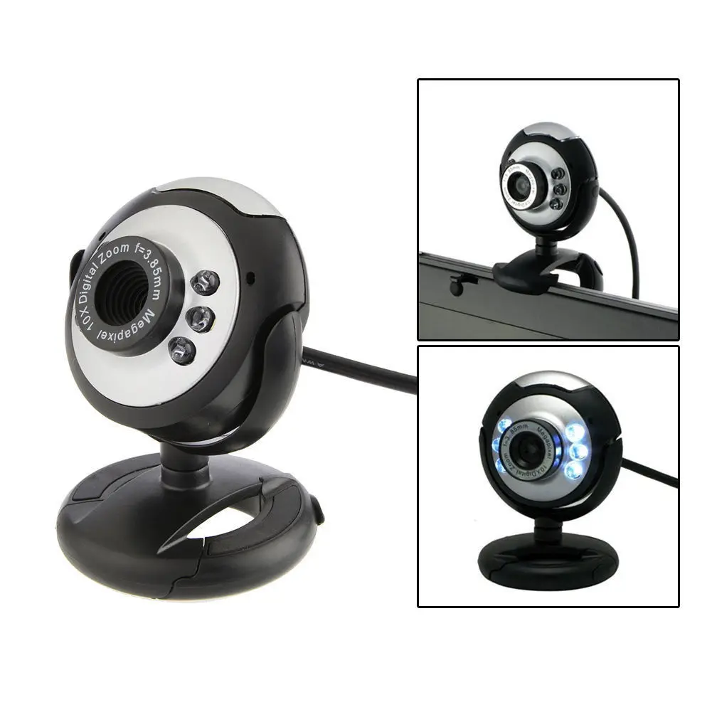 6 LED Web Webcam USB High Definition Camera Web Cam 360 Degree MIC Clip-on for Skype Computer PC Laptop Camera
6 LED Web Webcam USB High Definition Camera Web Cam 360 Degree MIC Clip-on for Skype Computer PC Laptop Camera