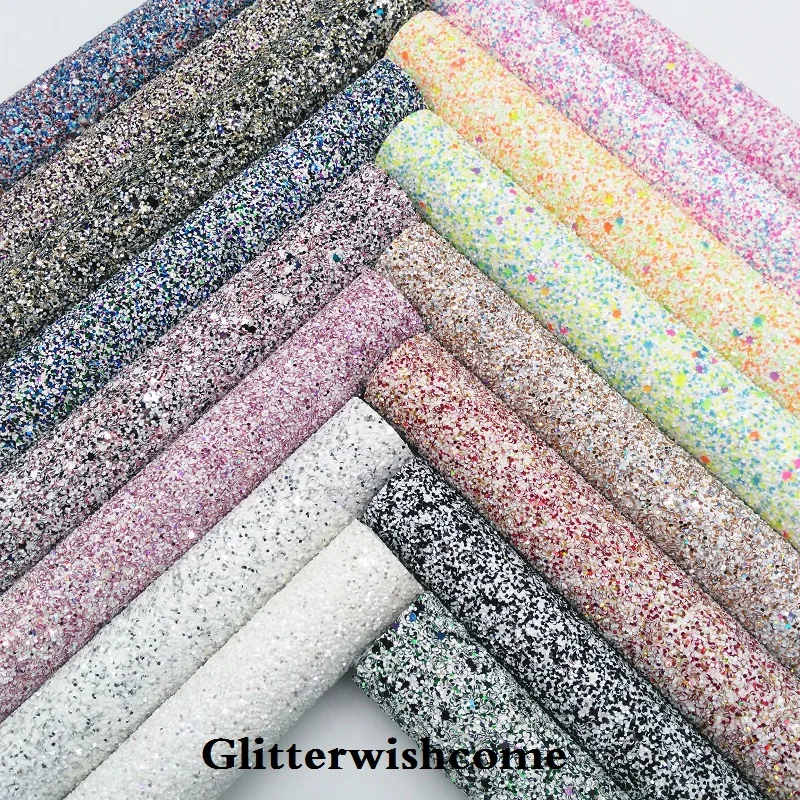 Glitterwishcome 30X134CM Mini Roll Chunky Glitter Leather Fabirc, Glitter Leather fabric, GM003
Glitterwishcome 30X134CM Mini Roll Chunky Glitter Leather Fabirc, Glitter Leather fabric, GM003
