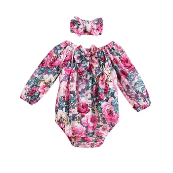 Newborn Baby Girls Clothes Floral Print O neck Long Sleeve Romper Bow Headband 2pc Kids Toddler Cotton Outfits
Newborn Baby Girls Clothes Floral Print O neck Long Sleeve Romper Bow Headband 2pc Kids Toddler Cotton Outfits