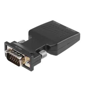 ALLOYSEED Black Portable VGA Male Port To HDMI Female Port Adapter 1080P HD AV Audio Video Cable Converter Adapter Connector
ALLOYSEED Black Portable VGA Male Port To HDMI Female Port Adapter 1080P HD AV Audio Video Cable Converter Adapter Connector