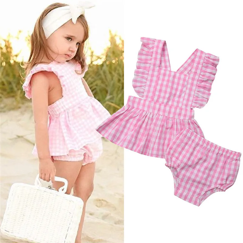 2pcs Toddler Kids Baby Girl clothes set Short sleeve Plaid Shirt Top Dress cute shorts Set clothes 1-6Y vestiti da ragazza
2pcs Toddler Kids Baby Girl clothes set Short sleeve Plaid Shirt Top Dress cute shorts Set clothes 1-6Y vestiti da ragazza