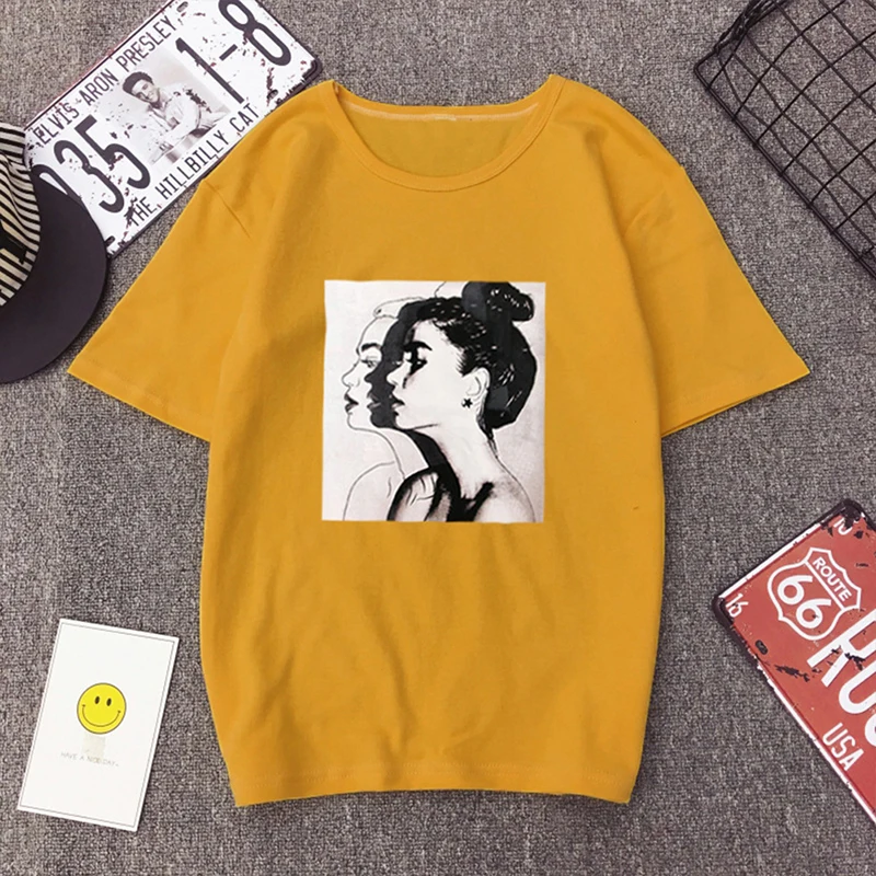 2019 New Fashion T shirt Woman Spring Summer Girls Print Short Sleeve O Neck Cotton Spandex Women Top Slim Fit Soft Women Tshirt
2019 New Fashion T shirt Woman Spring Summer Girls Print Short Sleeve O Neck Cotton Spandex Women Top Slim Fit Soft Women Tshirt