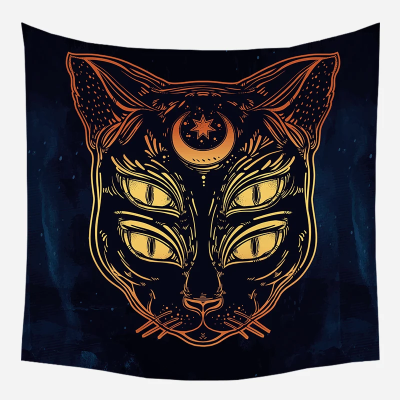 Loartee Psychedelic Indian Astrology Black Cat Tapestry Ouija House Tenture Mural Bohemian Decoration Mandala Tapiz
Loartee Psychedelic Indian Astrology Black Cat Tapestry Ouija House Tenture Mural Bohemian Decoration Mandala Tapiz