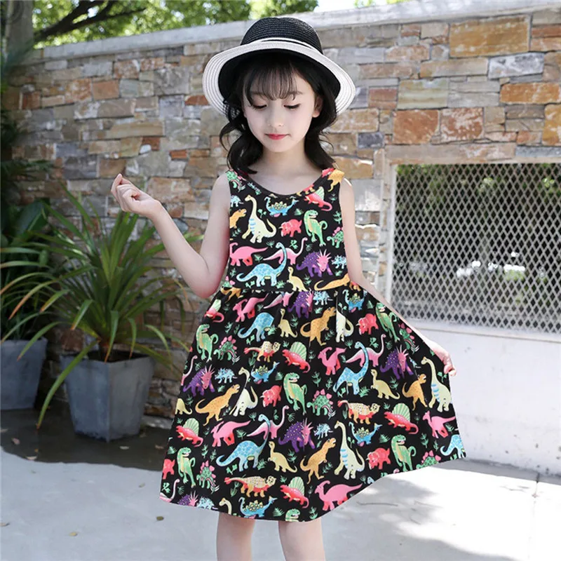 Kids Toddler Baby Girls clothes round neck Sleeveless Dinosaurs print lovely casual Princess Party cotton Dresses one pieces
Kids Toddler Baby Girls clothes round neck Sleeveless Dinosaurs print lovely casual Princess Party cotton Dresses one pieces