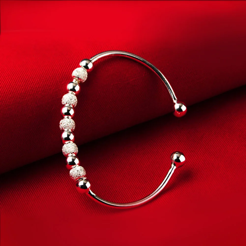 Chic Women Fashion Bangles Silver Beaded Wristband Bracelet Open Bangle Gift Accessory Round Ladies Elegant Vintage Jewelry New
Chic Women Fashion Bangles Silver Beaded Wristband Bracelet Open Bangle Gift Accessory Round Ladies Elegant Vintage Jewelry New