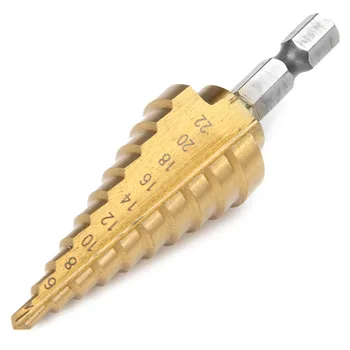 Tool Drill Step Titanium Speed Coated Steel Cone Hole Cutter 4-22mm HSS 4241 High Bit Hex Titanium Step Drill Electric Tool
Tool Drill Step Titanium Speed Coated Steel Cone Hole Cutter 4-22mm HSS 4241 High Bit Hex Titanium Step Drill Electric Tool