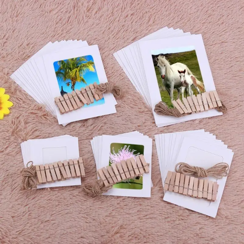 10pcs Photo Frame DIY Combination Paper Frames with 10Photo Frame+10 Clips+Rope Hanging Wall Picture Album Kraft Home Decoration
10pcs Photo Frame DIY Combination Paper Frames with 10Photo Frame+10 Clips+Rope Hanging Wall Picture Album Kraft Home Decoration