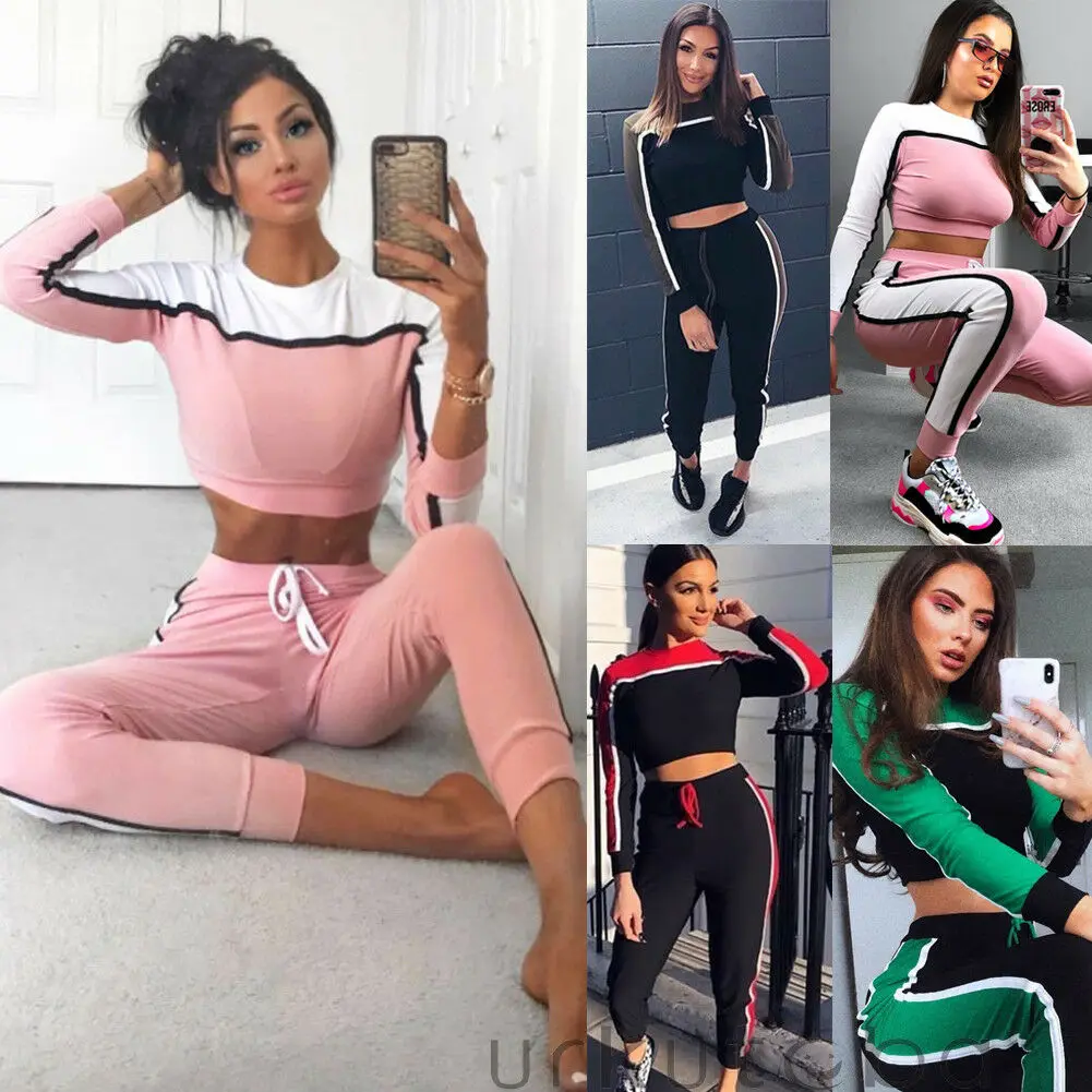 2019 Newest Hot 2Pcs Fashion Womens Tracksuit Cropped Hoodies O-Neck Sweatshirt Pants Wear Sport Suit
2019 Newest Hot 2Pcs Fashion Womens Tracksuit Cropped Hoodies O-Neck Sweatshirt Pants Wear Sport Suit