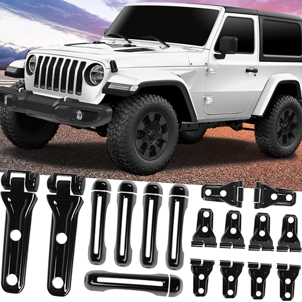 Brand New And High Quality ABS plastic Door Hinge Spare Tire Hinge Door Handle Hood Hinge Cover Fits for Jeep Wrangler JL 2018
Brand New And High Quality ABS plastic Door Hinge Spare Tire Hinge Door Handle Hood Hinge Cover Fits for Jeep Wrangler JL 2018