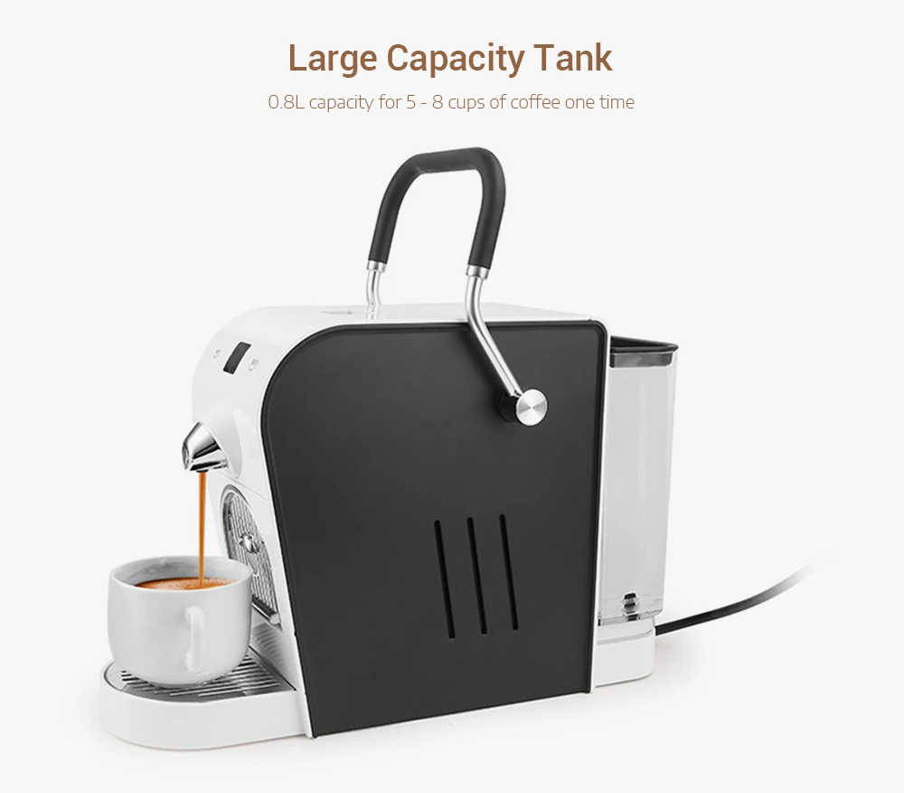0.8L Electric Coffee Machine Espresso Machine Automatic One-key Touch Capsule Espresso Coffee Maker for Home Office 220V 1400W
0.8L Electric Coffee Machine Espresso Machine Automatic One-key Touch Capsule Espresso Coffee Maker for Home Office 220V 1400W