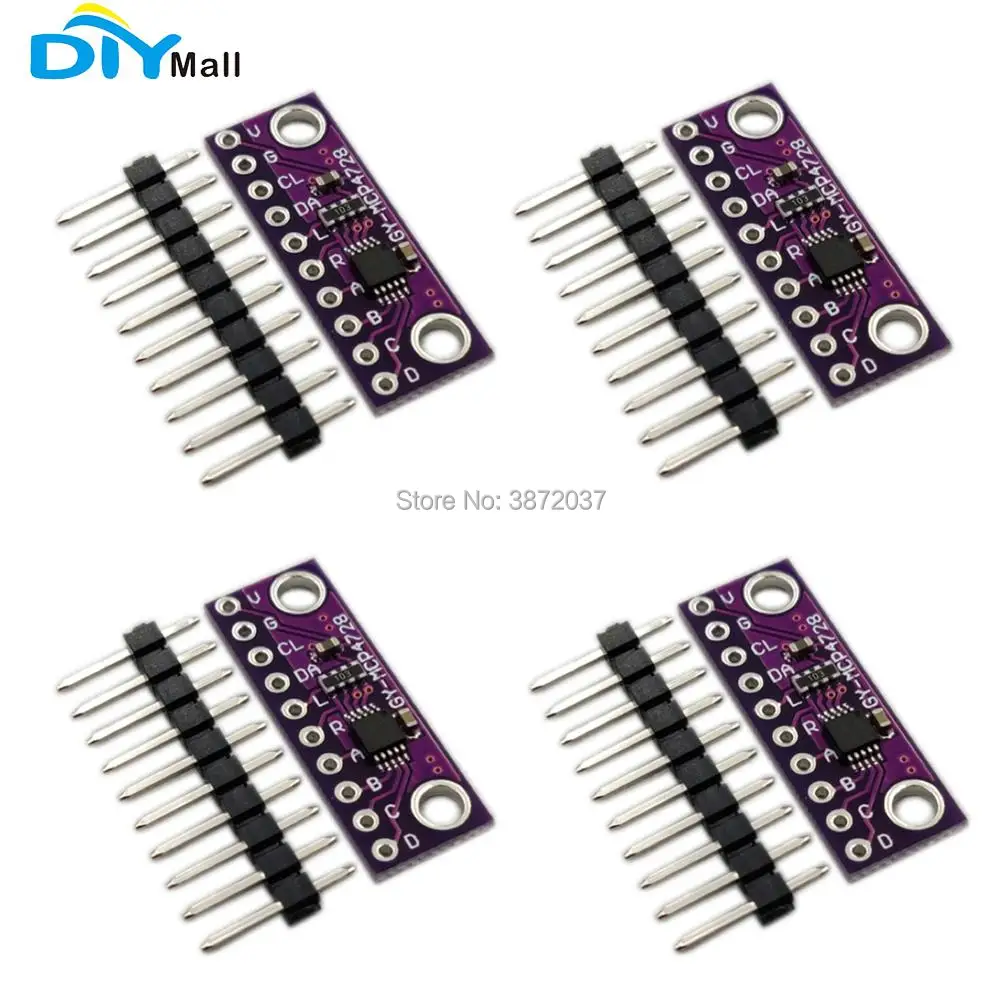 4pcs/lot DIYmall 12 Bit 12bits I2C Digital to Analog Converter DAC Breakoout Sensor Module GY-MCP4728
4pcs/lot DIYmall 12 Bit 12bits I2C Digital to Analog Converter DAC Breakoout Sensor Module GY-MCP4728
