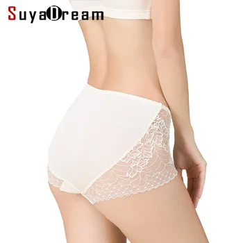 SuyaDream Women Lace Panties 100%Real Silk Comfortable Healthy Everyday wear Pink White Mid-Waist Briefs
SuyaDream Women Lace Panties 100%Real Silk Comfortable Healthy Everyday wear Pink White Mid-Waist Briefs