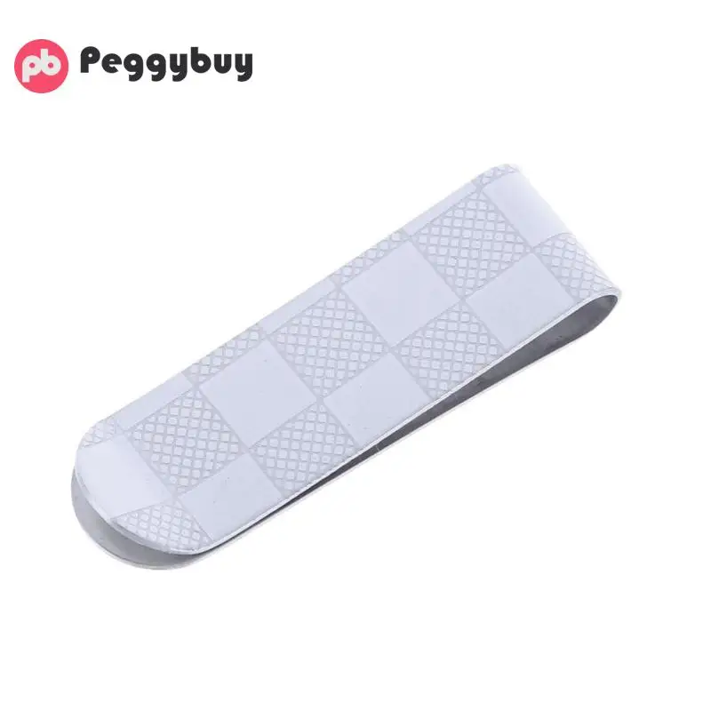 Stainless Steel Money Elastic Clip Plaid Pattern Wallet Card Folder Silver Water Repellent Mini Metallic Solic Useful New
Stainless Steel Money Elastic Clip Plaid Pattern Wallet Card Folder Silver Water Repellent Mini Metallic Solic Useful New