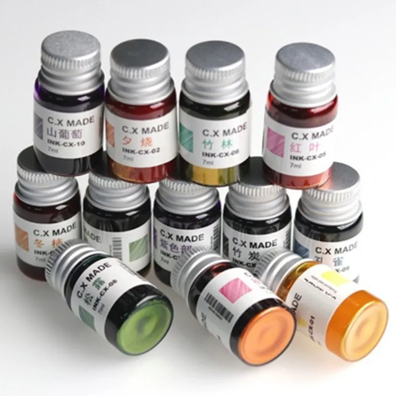 1 PC 7ml Smooth Writing Ink Fountain Pen Colorful Glass Bottle Student Drawing Graffiti Office School Stationary Supplies 03914
1 PC 7ml Smooth Writing Ink Fountain Pen Colorful Glass Bottle Student Drawing Graffiti Office School Stationary Supplies 03914