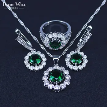 New Arrival Crystal Pendant Necklace Earrings Rings Set Silver Color Elegant Jewelry Set Women Wedding Gifts
New Arrival Crystal Pendant Necklace Earrings Rings Set Silver Color Elegant Jewelry Set Women Wedding Gifts
