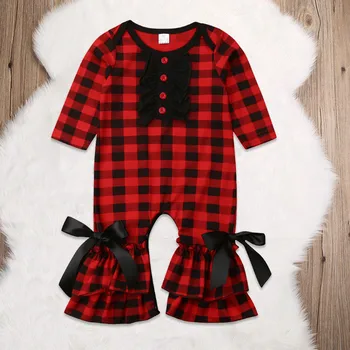 2019 New Newborn Baby Girls Boy Ruffles Cotton Romper Flared Jumpsuit Red Plaid Clothes Outfits Baby Autumn Clothes 0-24M
2019 New Newborn Baby Girls Boy Ruffles Cotton Romper Flared Jumpsuit Red Plaid Clothes Outfits Baby Autumn Clothes 0-24M