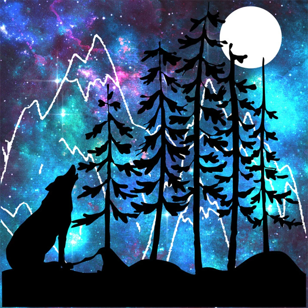Cross Stitch Rhinestone Decoration 5D DIY Diamond Painting Kit EmbroideryCanvas Style 2 Wolf Howl Moon Handicrafts
Cross Stitch Rhinestone Decoration 5D DIY Diamond Painting Kit EmbroideryCanvas Style 2 Wolf Howl Moon Handicrafts