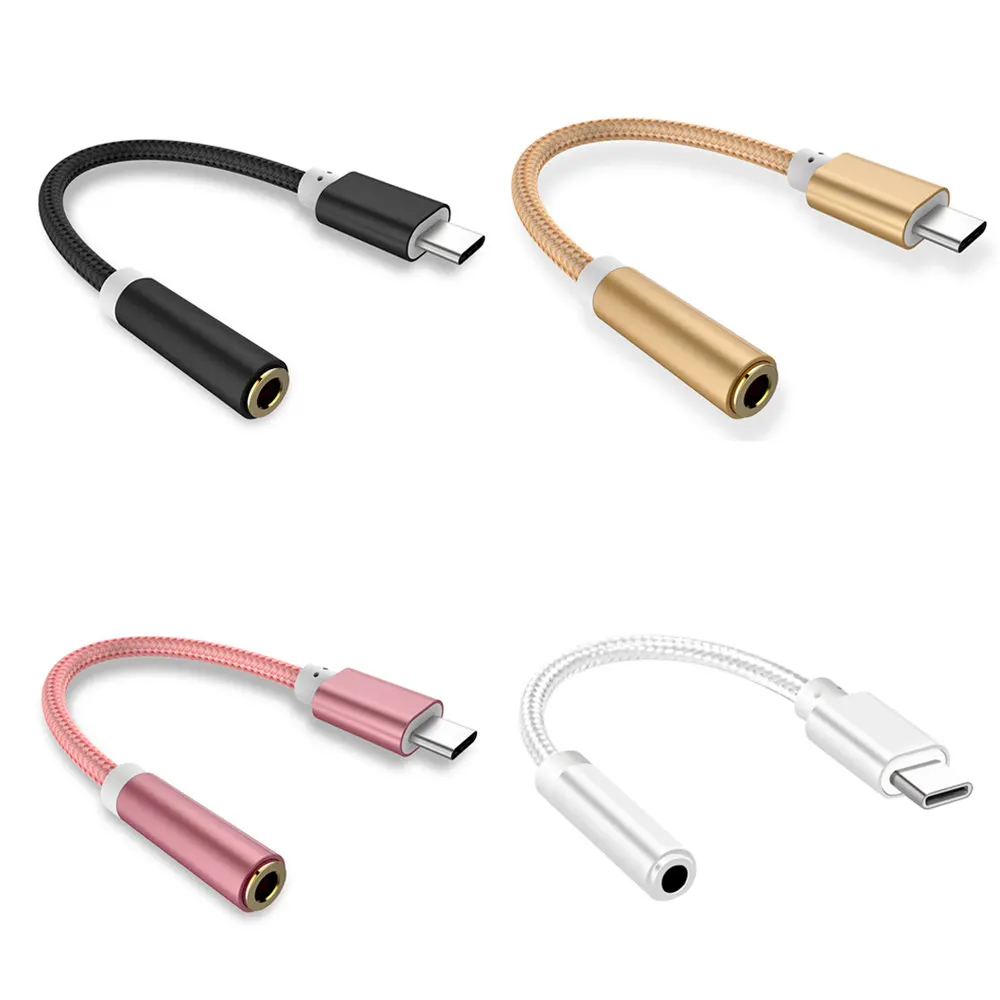 4 Colors Type C to 3.5 Earphone Adapter USB 3.1 Type-C USB-C Male 3.5mm AUX Audio Jack Cable Converter Headphone Headset Adapter
4 Colors Type C to 3.5 Earphone Adapter USB 3.1 Type-C USB-C Male 3.5mm AUX Audio Jack Cable Converter Headphone Headset Adapter