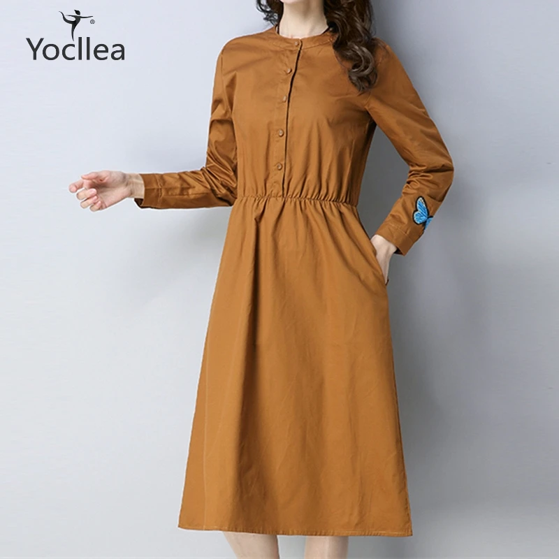 Autumn Spring Women Dress fashion slim Elastic waist Embroidery long sleeve dresses Vestidos Casual Women's clothing ZY397
Autumn Spring Women Dress fashion slim Elastic waist Embroidery long sleeve dresses Vestidos Casual Women's clothing ZY397