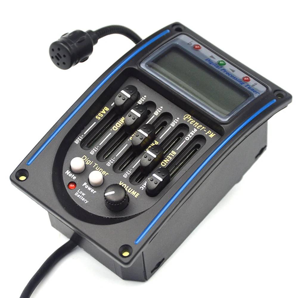 Belcat PRENER-PM Guitar Pickup with Microphone with Digital LCD Tuner Piezo and Coill P-U Blender 4 Band EQ Equalizer Preamp
Belcat PRENER-PM Guitar Pickup with Microphone with Digital LCD Tuner Piezo and Coill P-U Blender 4 Band EQ Equalizer Preamp