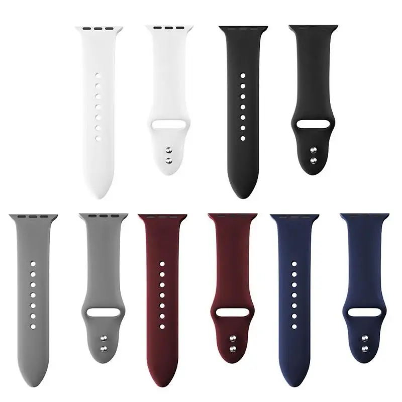 S/L Size Soft Silicone Watch Strap Replacement Accessory for Apple Watch 38mm Strap Dual Rivet Buckles Smartwatch Band
S/L Size Soft Silicone Watch Strap Replacement Accessory for Apple Watch 38mm Strap Dual Rivet Buckles Smartwatch Band