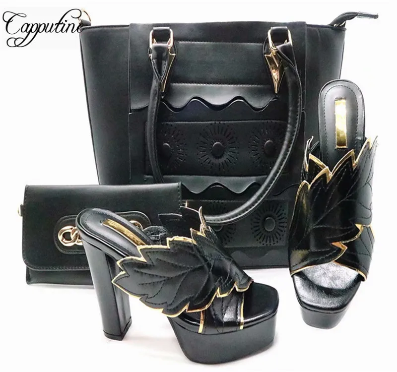 Capputine Hot Sale Italian Elegant PU Shoes And HandBags Set 2019 African PU Leather High Heels Shoes And Bags Set For Woman
Capputine Hot Sale Italian Elegant PU Shoes And HandBags Set 2019 African PU Leather High Heels Shoes And Bags Set For Woman