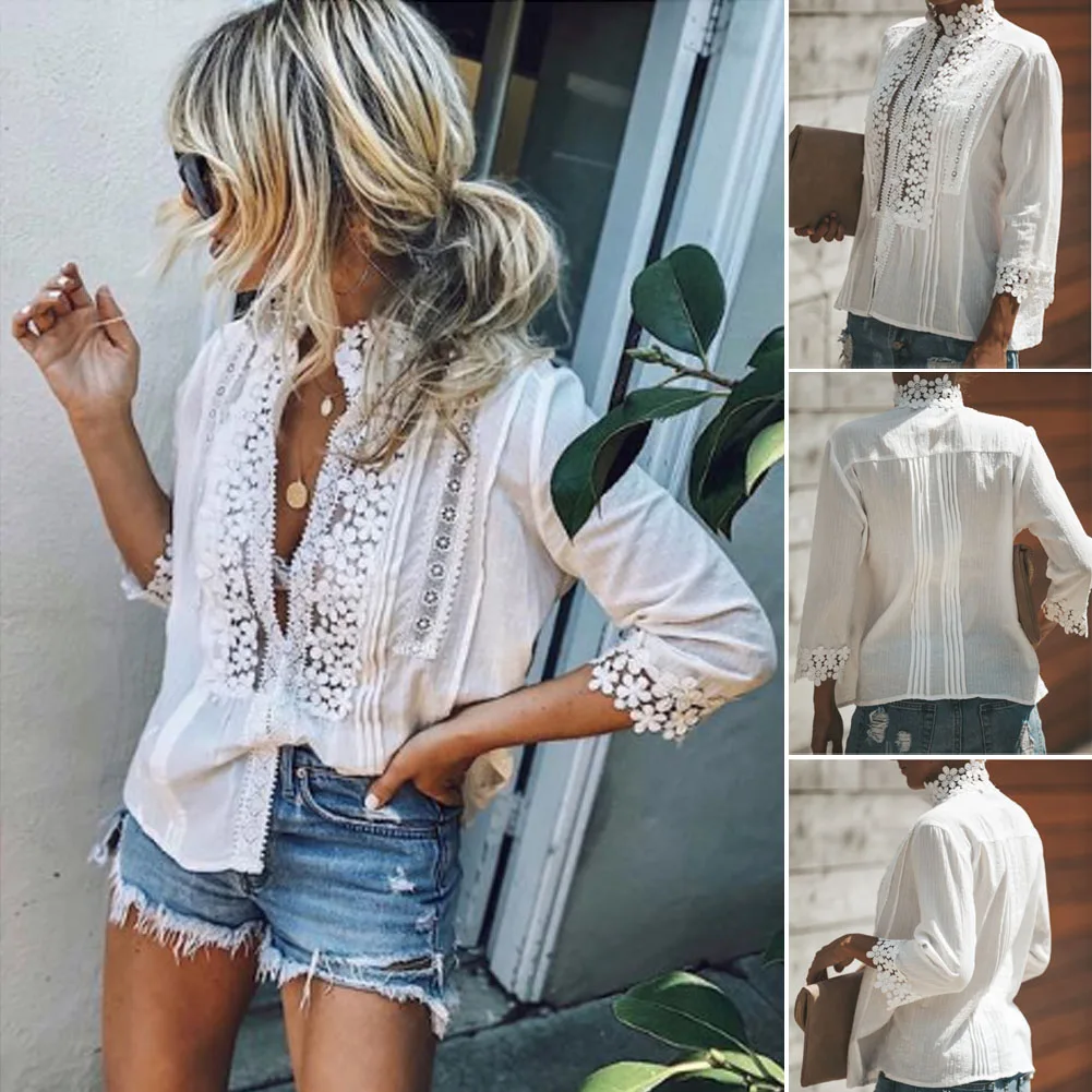 Women White Lace Shirt Hollow Out Slim Blusas Women Long Sleeve White T Shirt Vintage Ladies Top Stylish T-Shirts Tees Tops
Women White Lace Shirt Hollow Out Slim Blusas Women Long Sleeve White T Shirt Vintage Ladies Top Stylish T-Shirts Tees Tops
