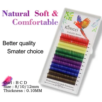 Kimcci 6 Rainbow Color mix Faux Mink Eyelash Extension Professional Colorful Individual False Eyelashes Candy Maquiagem cilios
Kimcci 6 Rainbow Color mix Faux Mink Eyelash Extension Professional Colorful Individual False Eyelashes Candy Maquiagem cilios
