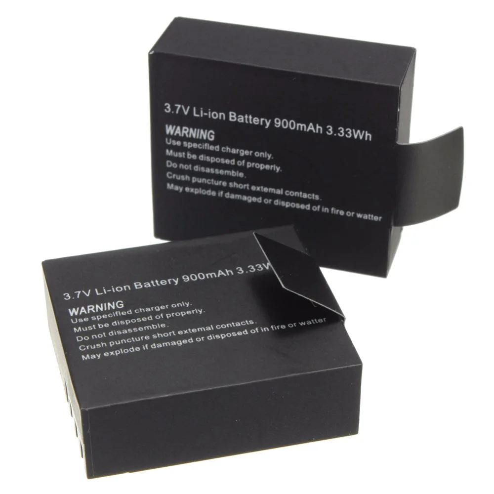 

2Pcs 3.7V 900mAh Rechargable Li-ion Battery For SJ4000 WiFi SJ5000 WiFi M10 SJ5000x Elite Goldfox Action Camera