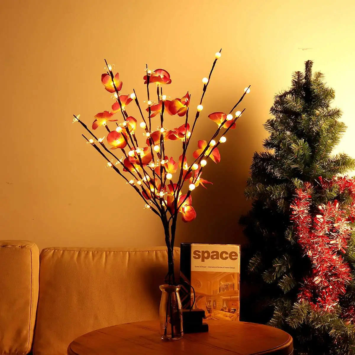 20 LED Tree Branch Light Pine Cone/Cherry Blossoms/Phalaenopsis/Round branch Fairy Lamp Christmas Home Party Decor Flower
20 LED Tree Branch Light Pine Cone/Cherry Blossoms/Phalaenopsis/Round branch Fairy Lamp Christmas Home Party Decor Flower