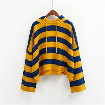 Harajuku Casual Women Pullovers Sweaters 2018 Autumn Korean Sweaters Loose Strip Hooded Winter Female Sweater Plus Size Clothing
Harajuku Casual Women Pullovers Sweaters 2018 Autumn Korean Sweaters Loose Strip Hooded Winter Female Sweater Plus Size Clothing