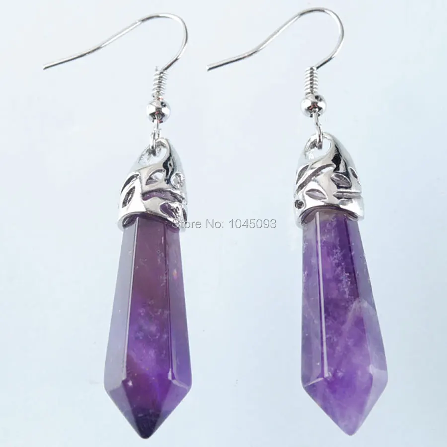 YOWOST New Fashion Amethysts Hexagonal Gem Stone Pointed Reiki Chakra Beads Dangle Earrings Pair Jewelry QR3058
YOWOST New Fashion Amethysts Hexagonal Gem Stone Pointed Reiki Chakra Beads Dangle Earrings Pair Jewelry QR3058